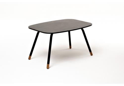 "Верона" журнальный столик из HPL 70х50, H40, каркас черный муар, цвет столешницы "серый гранит", фото 3 