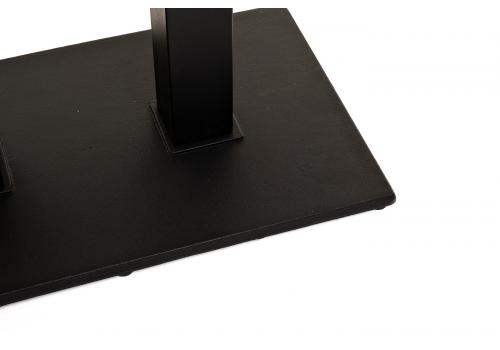  "Каффе" обеденный стол из HPL 140х70см, цвет "дуб", подстолье двойное черное, фото 4 