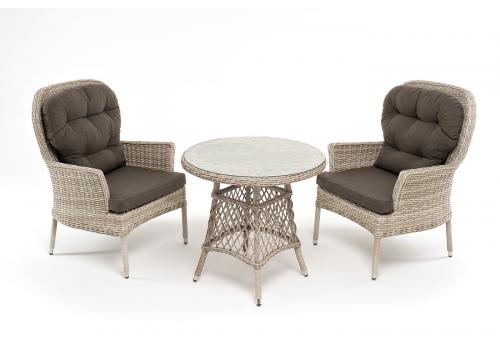  "Алиса" кофейный комплект из искусственного ротанга, цвет бежевый, фото 2 