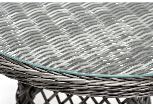  "Эспрессо" плетеный круглый стол, диаметр 80 см, цвет графит, фото 4 