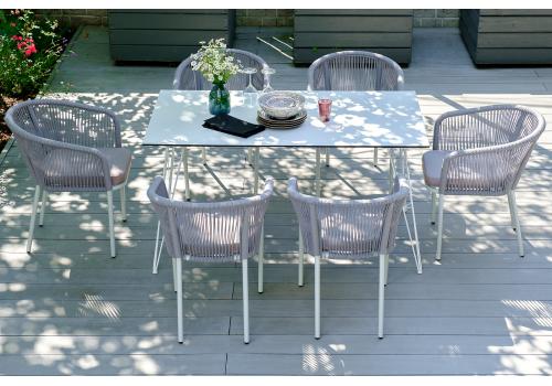  "Руссо" обеденный стол из HPL 150х80см, цвет молочный, фото 3 