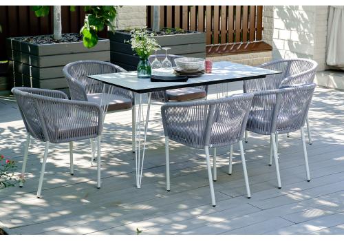  "Руссо" обеденный стол из HPL 150х80см, цвет молочный, фото 4 