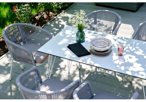  "Руссо" обеденный стол из HPL 150х80см, цвет молочный, фото 6 