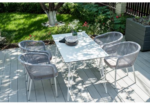  "Руссо" обеденный стол из HPL 150х80см, цвет молочный, фото 8 