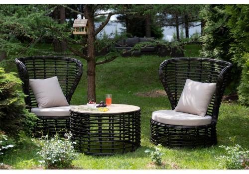  "Парма" кофейный комплект из искусственного ротанга, цвет бронзовый, фото 1 