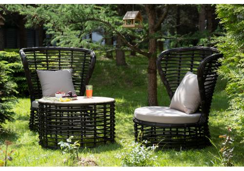  "Парма" кофейный комплект из искусственного ротанга, цвет бронзовый, фото 3 