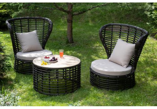  "Парма" кофейный комплект из искусственного ротанга, цвет бронзовый, фото 4 