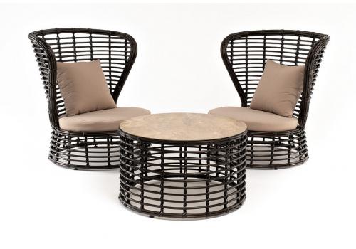  "Парма" кофейный комплект из искусственного ротанга, цвет бронзовый, фото 17 