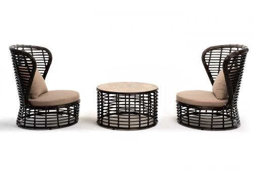  "Парма" кофейный комплект из искусственного ротанга, цвет бронзовый, фото 18 