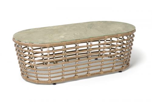  "Валенсия" журнальный столик из искусственного ротанга, цвет соломенный, фото 1 