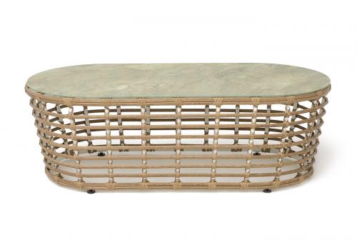  "Валенсия" журнальный столик из искусственного ротанга, цвет соломенный, фото 2 