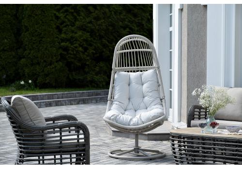  "Севилья" кресло-кокон из искусственного ротанга, цвет светло-серый, фото 11 