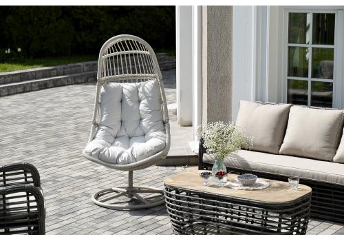  "Севилья" кресло-кокон из искусственного ротанга, цвет светло-серый, фото 12 