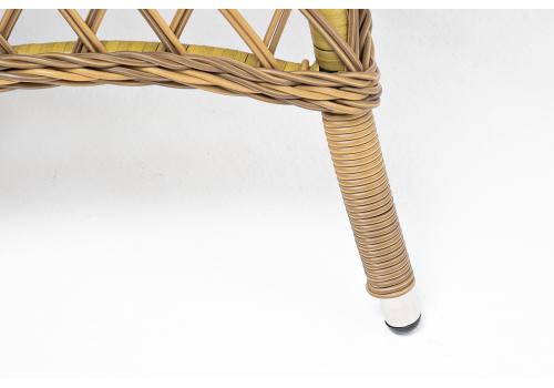  "Эспрессо" плетеный круглый стол, диаметр 80 см, цвет соломенный, фото 5 