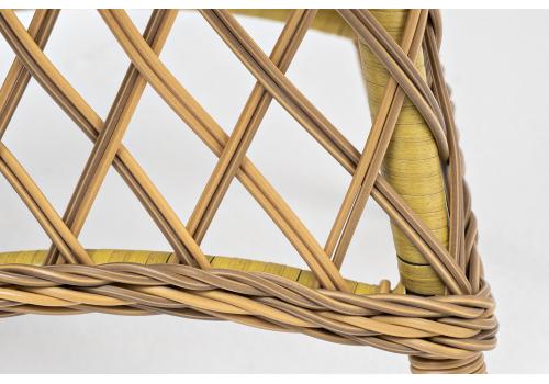  "Эспрессо" плетеный круглый стол, диаметр 80 см, цвет соломенный, фото 6 