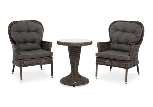  "Алиса" кофейный комплект из искусственного ротанга, цвет коричневый, фото 1 