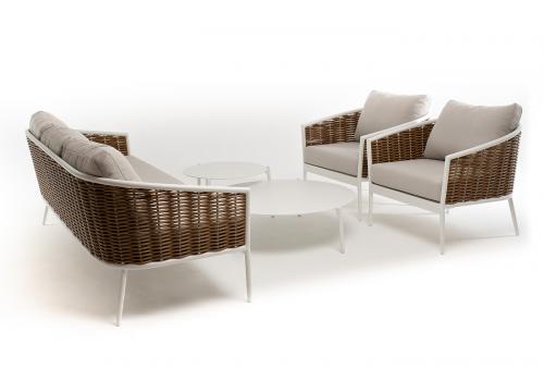  "Тоскана" лаунж-зона из искусственного ротанга, цвет соломенный, фото 156 