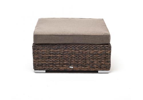  "Лунго" плетеная оттоманка с подушкой (гиацинт), цвет коричневый, фото 2 