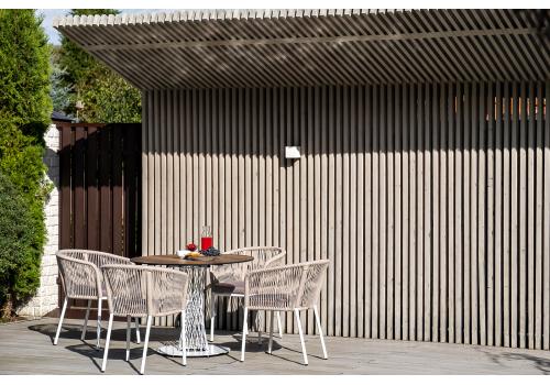  "Диего" обеденная группа на 4 персоны, круглый стол "дуб", цвет бежевый, фото 2 