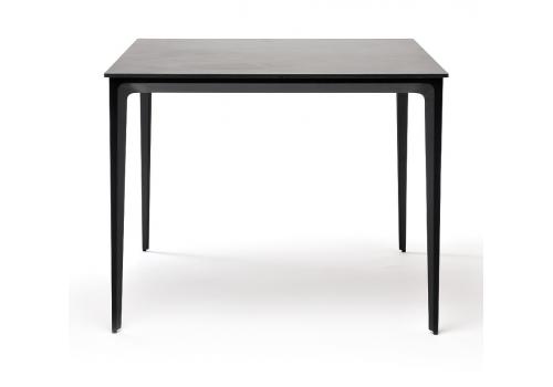  "Малага" обеденный стол из HPL 90х90см, цвет "серый гранит", каркас черный, фото 2 