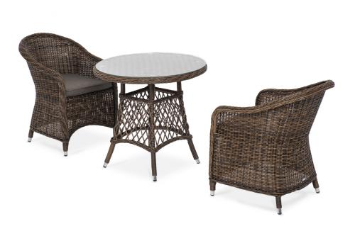  "Эспрессо–80 R" обеденная группа плетеная, цвет коричневый, фото 1 
