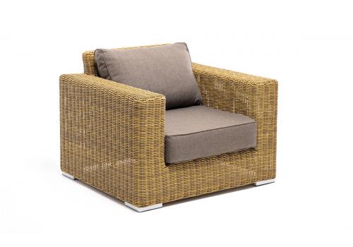  "Боно" кресло из искусственного ротанга, цвет соломенный, фото 3 