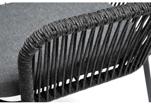  "Лион" обеденная группа на 4 персоны со стульями "Лион" темно-серый, круглый стол "серый гранит", фото 4 