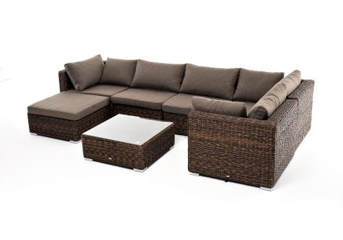  "Лунго" трансформирующаяся лаунж-зона из искусственного ротанга (гиацинт), цвет коричневый, фото 4 