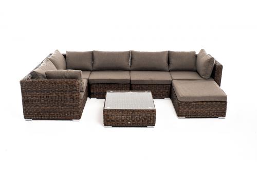  "Лунго" трансформирующаяся лаунж-зона из искусственного ротанга (гиацинт), цвет коричневый, фото 6 