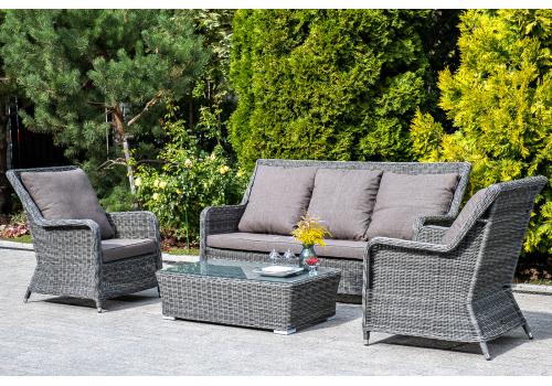  "Гляссе" лаунж-зона из искусственного ротанга, цвет графит, фото 2 