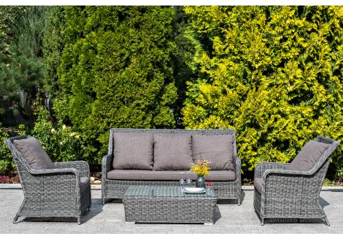  "Гляссе" лаунж-зона из искусственного ротанга, цвет графит, фото 3 