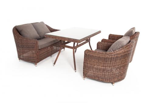  "Кон Панна" обеденная группа плетеная, цвет коричневый, фото 1 