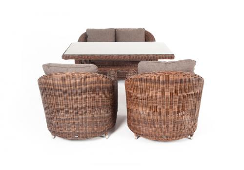  "Кон Панна" обеденная группа плетеная, цвет коричневый, фото 2 