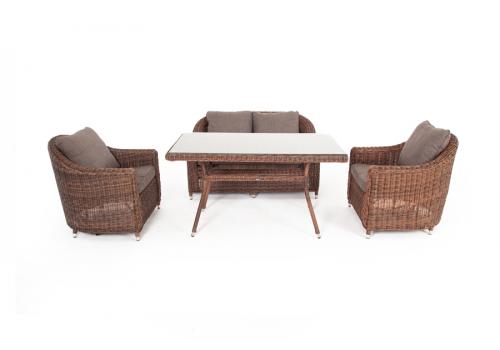  "Кон Панна" обеденная группа плетеная, цвет коричневый, фото 3 