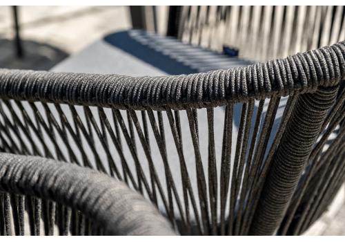  "Малага" обеденная группа на 6 персон со стульями "Марсель", каркас темно-серый, роуп темно-серый, фото 11 