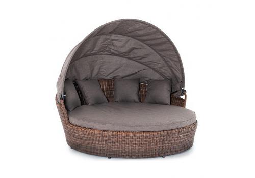  "Стильяно" плетеная кровать круглая, цвет коричневый, фото 1 