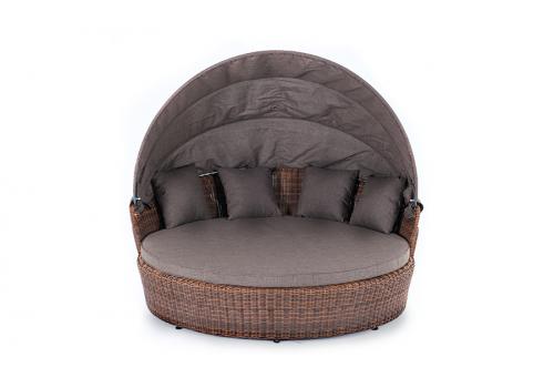  "Стильяно" плетеная кровать круглая, цвет коричневый, фото 2 