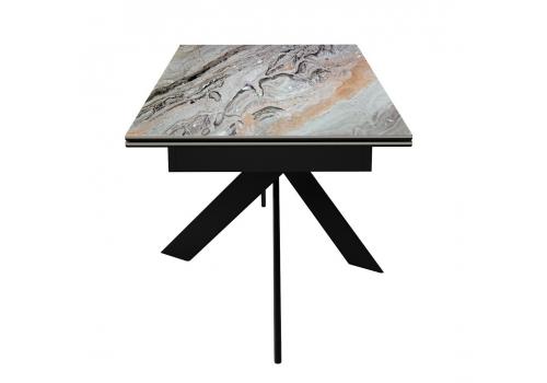  Стол DikLine EKX180, Керамика Venetian Brown Light глянец (К4), опоры черные (2 уп.), фото 4 