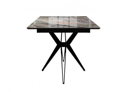  Стол DikLine DKS140 керамика Venetian Brown Light глянец, подстолье черное, опоры черные (2уп.), фото 4 