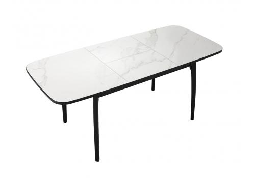  Стол DikLine MK15 Керамика Белый мрамор/подстолье черное/опоры черные, фото 6 