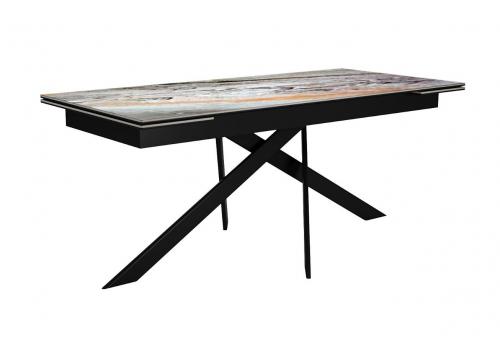  Стол DikLine EKX180, Керамика Venetian Brown Light глянец (К4), опоры черные (2 уп.), фото 2 