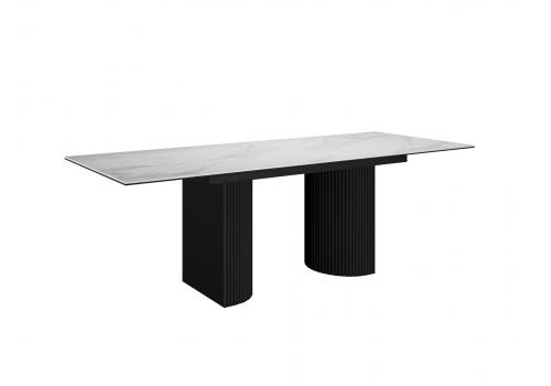  Стол DikLine EKD160, Керамика Белый глянец (К8/2), опоры черные (2 уп.), фото 8 