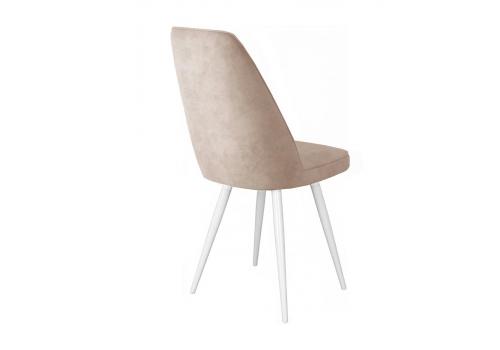  Стул DikLine 327 поворотный B03 BEIGE, ножки белые, фото 4 