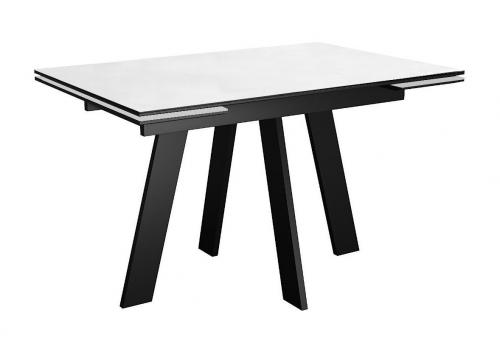  Стол DikLine SKM110 Керамика Mono white (белый матовый)/подстолье черное, фото 1 