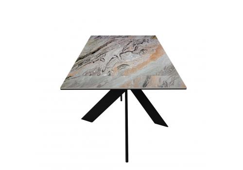  Стол DikLine EKX180, Керамика Venetian Brown Light глянец (К4), опоры черные (2 уп.), фото 5 