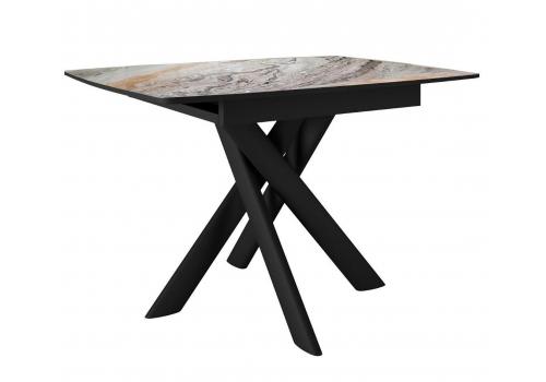  Стол DikLine DKB110, Керамика Venetian Brown Light глянец, опоры черные, фото 1 