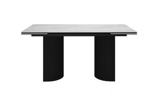  Стол DikLine EKD160, Керамика Белый глянец (К8/2), опоры черные (2 уп.), фото 3 
