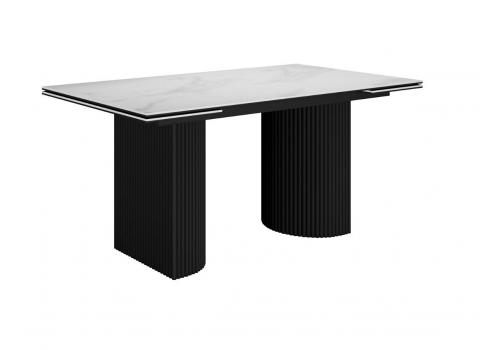  Стол DikLine EKD160, Керамика Белый глянец (К8/2), опоры черные (2 уп.), фото 5 