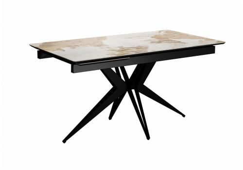  Стол DikLine DKS140 керамика PANDORA глянец, подстолье черное, опоры черные (2уп.), фото 1 