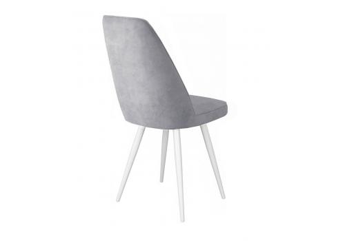 Стул DikLine 327 поворотный B22 GREY, ножки белые, фото 4 